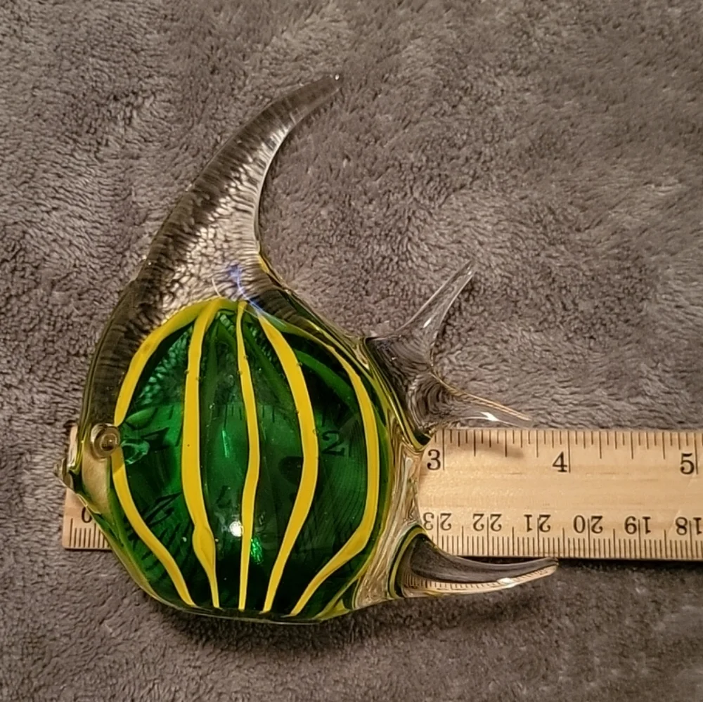 3 Colorful Glass Fish Ornaments